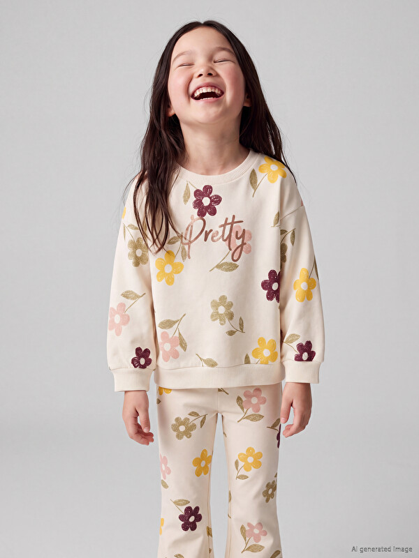 LCW Kids Floral Girls' Sweatshirt
