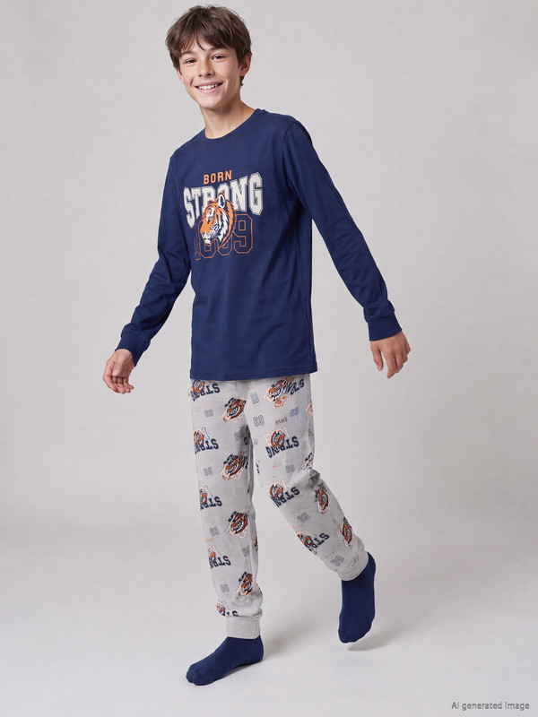 LCW Kids Štampani pidžama set za dječake