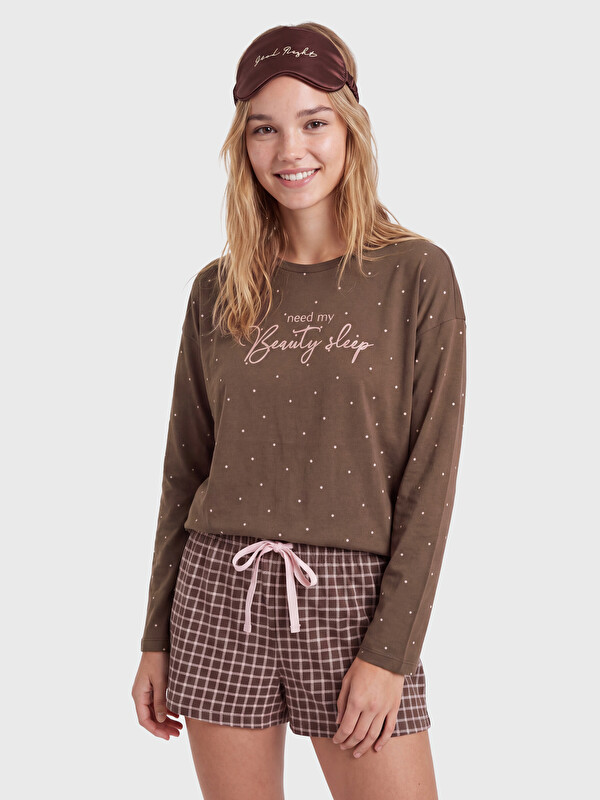 LCW DREAM Desenli Kadın Şortlu Pijama Takımı