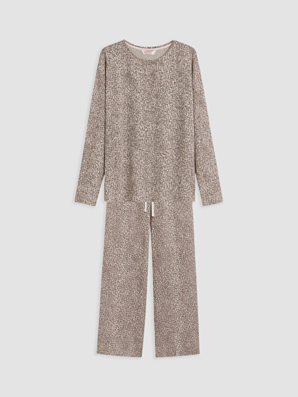 LCW DREAM Leopar Desenli Kadın Pijama Takım