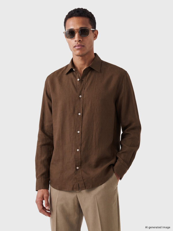 LCW Vision Regular Fit Linen-Look Men's Shirt