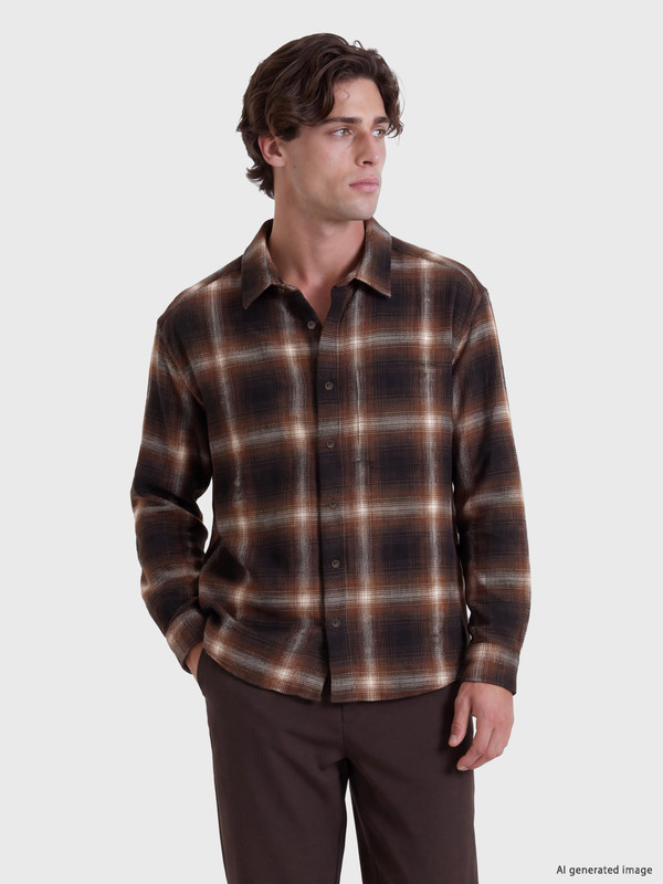 LCW Vision Man Brown Shirt