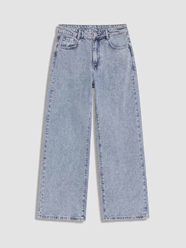 LCW Kids Wideleg Kız Çocuk Jean Pantolon