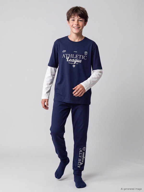 LCW Kids Baskılı Erkek Çocuk Pijama Takımı