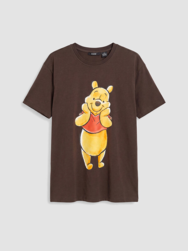 XSIDE Winnie the Pooh Baskılı %100 Pamuklu Kadın Tişört