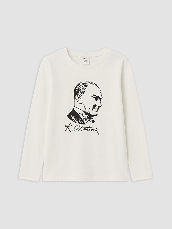 LCW Kids Atatürk Temalı Kız Çocuk Tişört