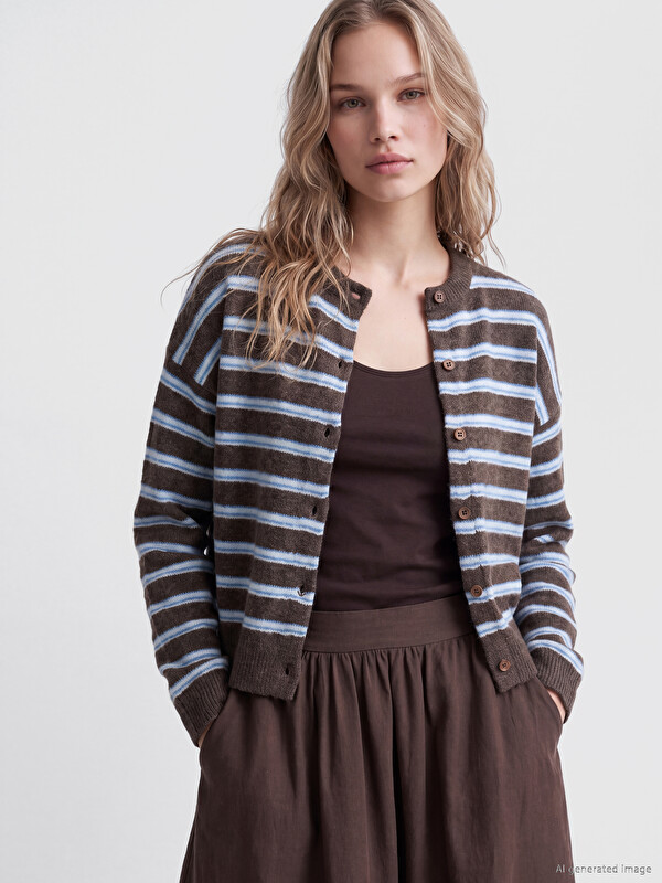 LCW Vision Woman Blue Cardigan