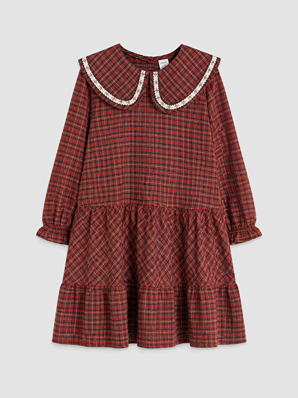 LCW Kids Ekose Kız Çocuk Gabardin Elbise