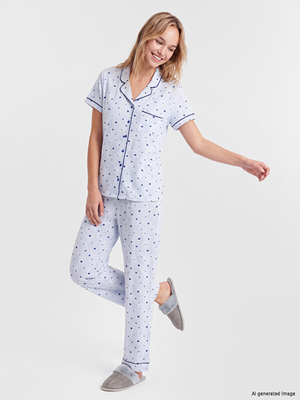 LCW DREAM Puantiyeli Kadın Pijama Takım