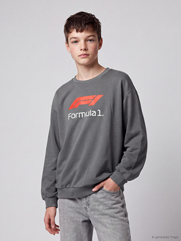 LCW Kids Formula 1 štampana dukserica za dječake sa mekim dodirom