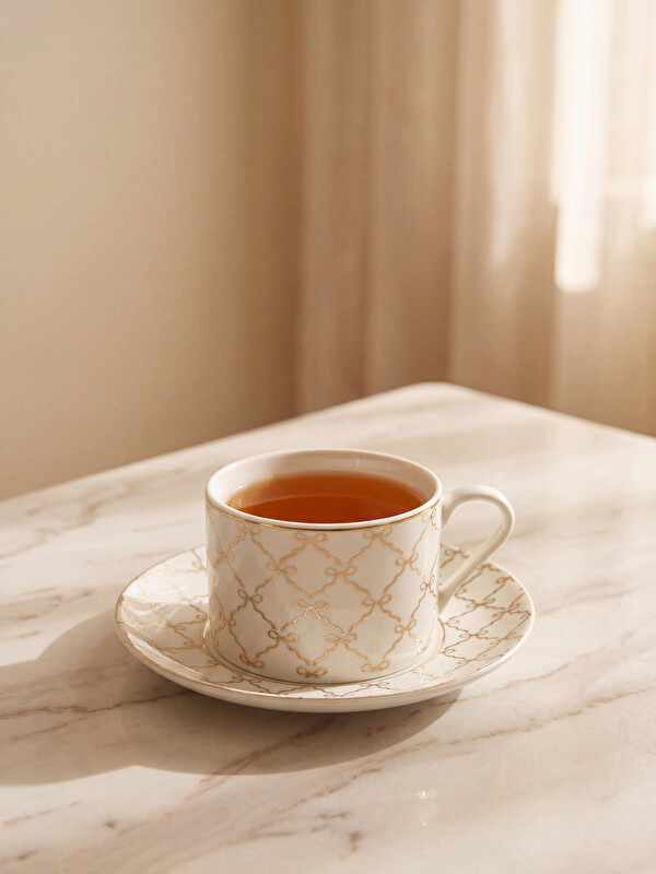 LCW HOME Bow Patterned Coffee Cup