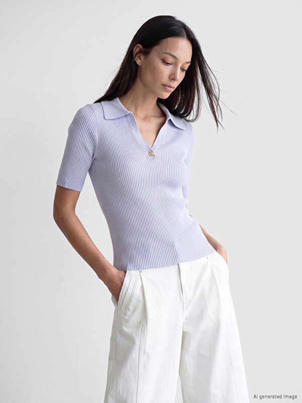LCW STUDIO Woman Blue Sweater