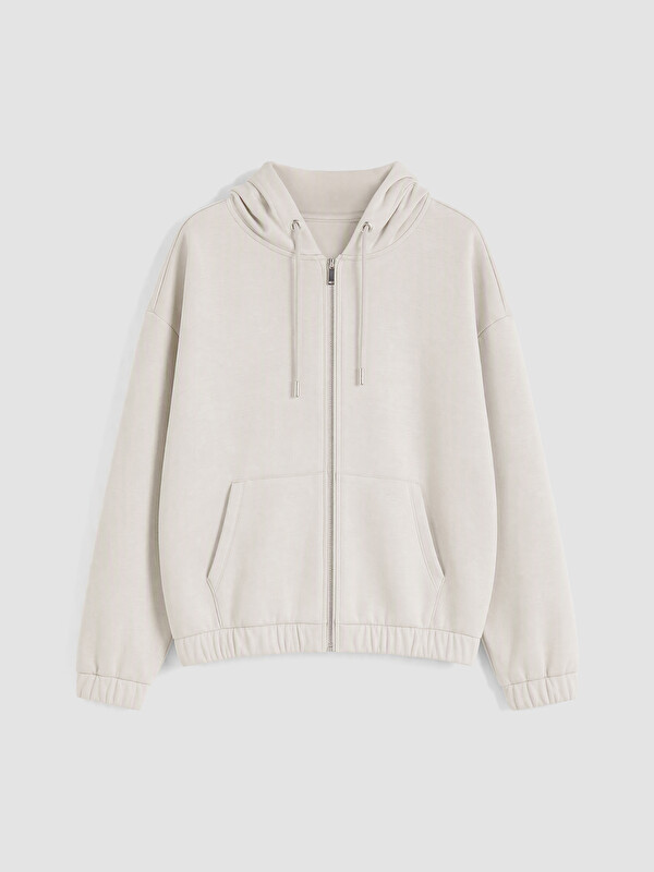 KOOR SPORT Kapüşonlu Soft Touch Kadın Fermuarlı Sweatshirt