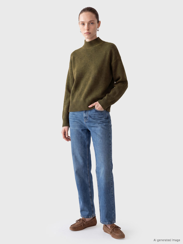LCW Comfort Mock Neck Women's Knitwear Sweater