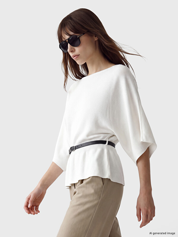 LCW Vision Woman Ecru Sweater