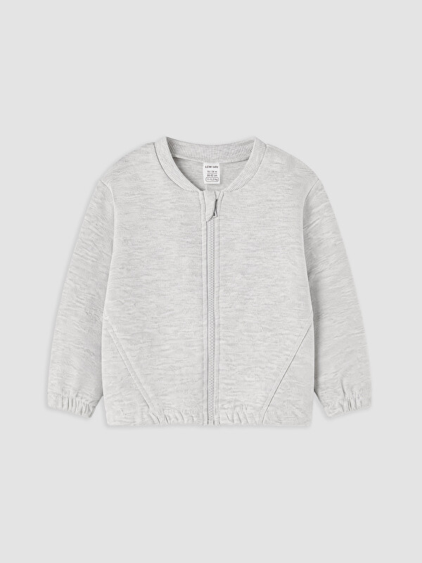 LCW baby Bisiklet Yaka Erkek Bebek Fermuarlı Sweatshirt