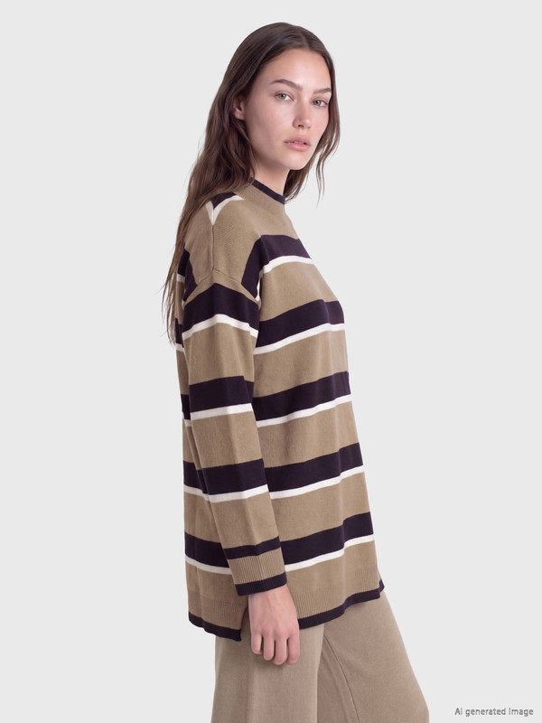 LCW Modest Полосатая женская трикотажная туника