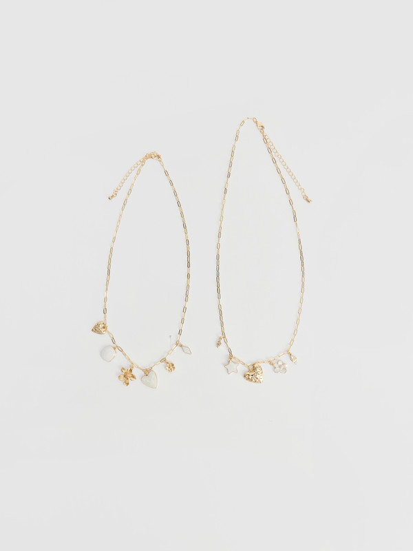 LCW JOY 2 Pack Women Chain Necklace