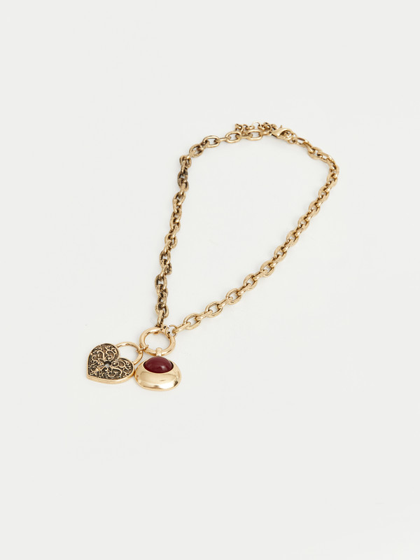 LCW JOY Heart Patterned Women Chain Necklace