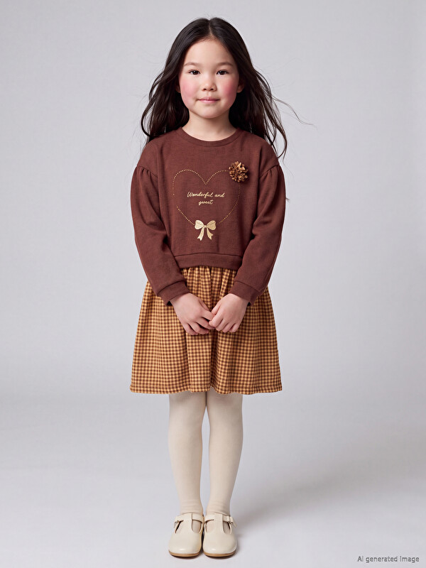 LCW Kids Crew Neck Girls' Dress
