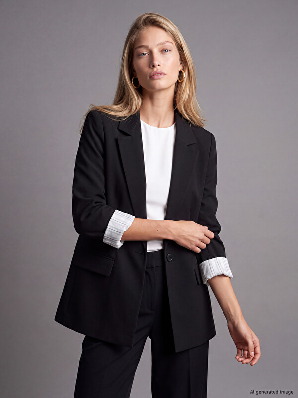 LCW Vision Crepe Women's Blazer Jacket