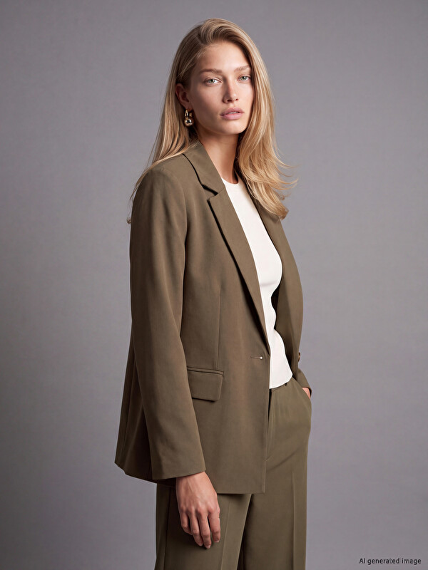 LCW Vision Crepe Women's Blazer Jacket