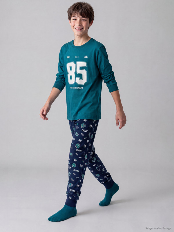 LCW Kids Štampani pidžama set za dječake