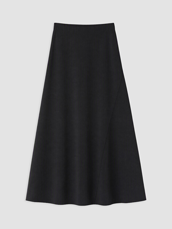 LCW EVERYDAY Elastic Waist Flared Skirt