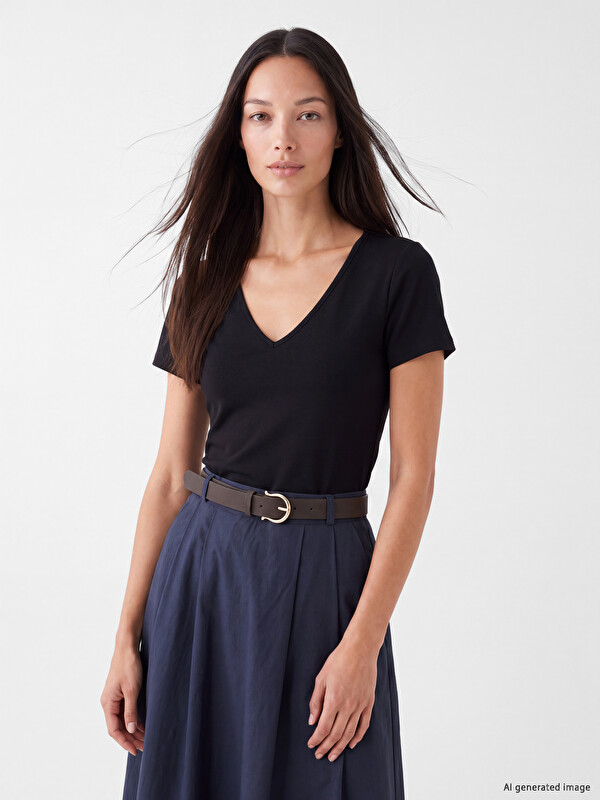 LCW EVERYDAY V Neck Women's T-Shirt
