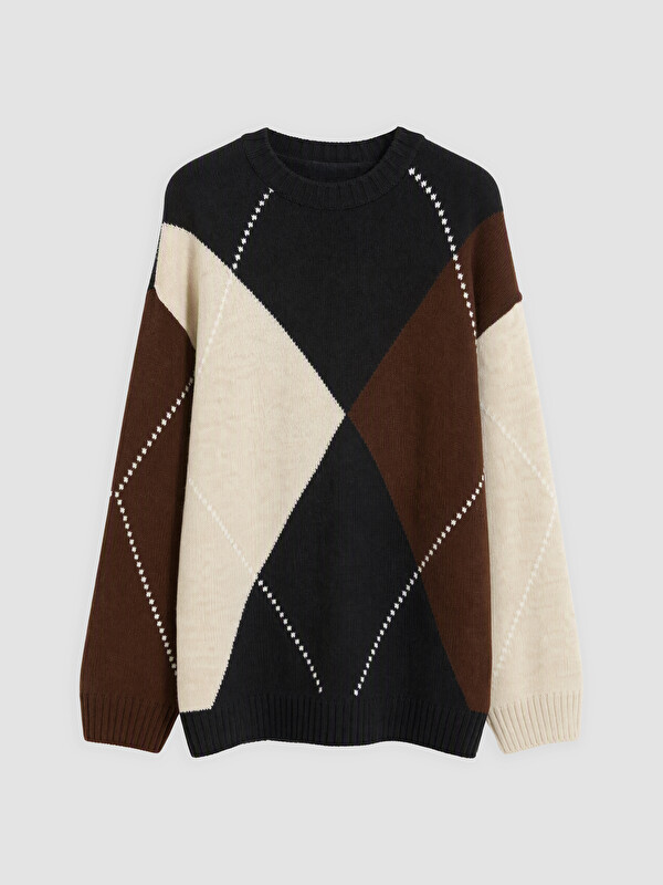 LCW Modest Color Block Women's Knitwear Tunic