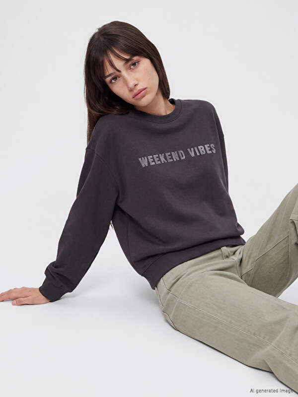 XSIDE Woman Anthracite Sweatshirt