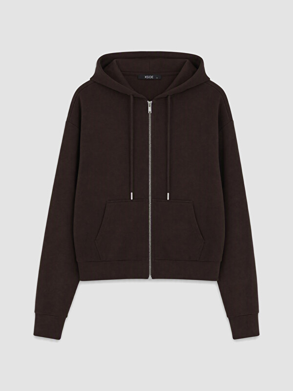 XSIDE Kapüşonlu Soft Touch Kadın Fermuarlı Sweatshirt