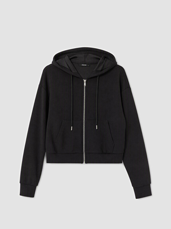XSIDE Kapüşonlu Soft Touch Kadın Fermuarlı Sweatshirt