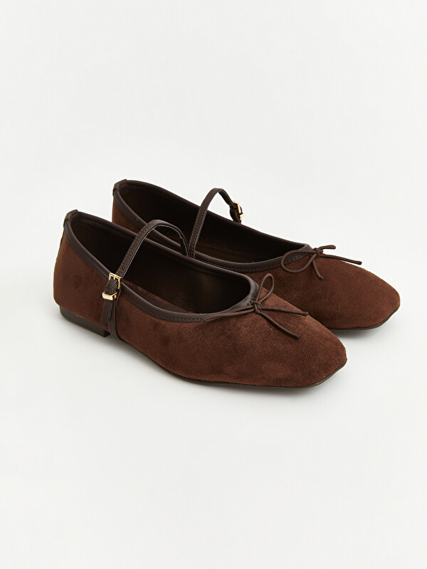 LCW STEPS Buckle Strap Bow Detailed Women's Ballet Flats