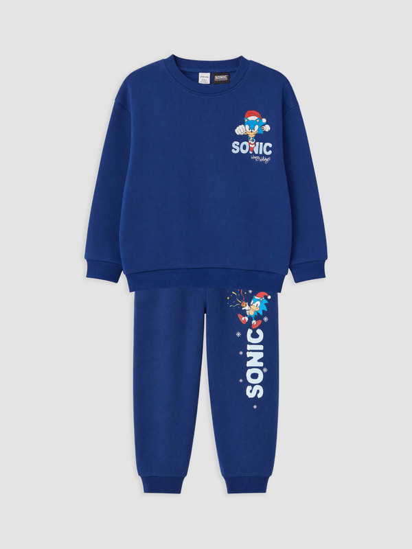 LCW Kids Sonic Printed Boys' Thick Tracksuit Set