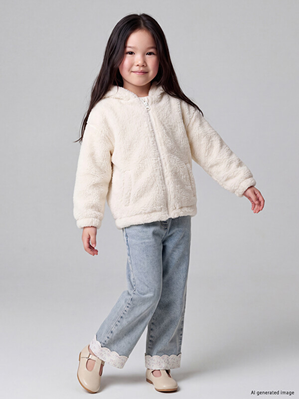 LCW Kids Regular fit nabrane farmerke za djevojčice