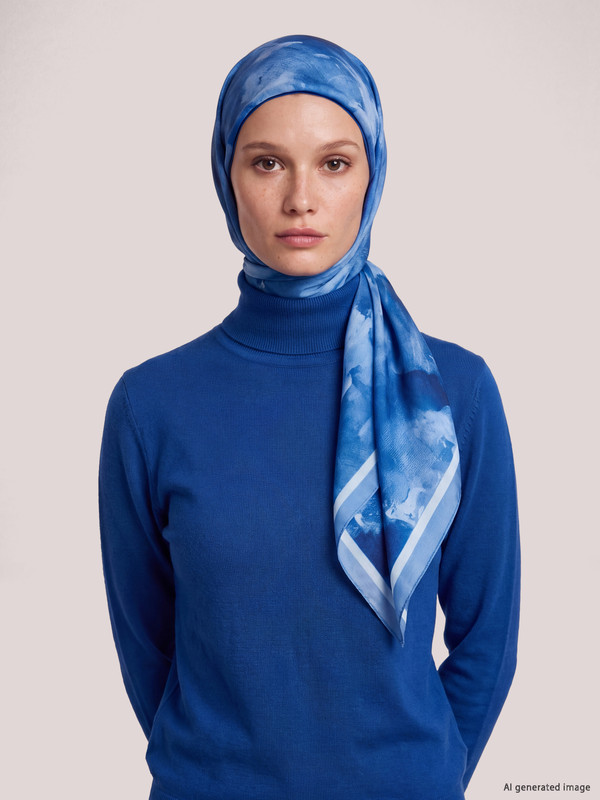 LCW Modest Abstract Patterned Framed Edge Women's Shawl