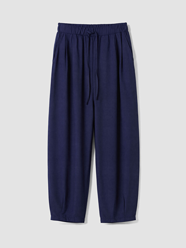 LCW Modest Beli Lastikli Paçası Pileli Kadın Pantolon