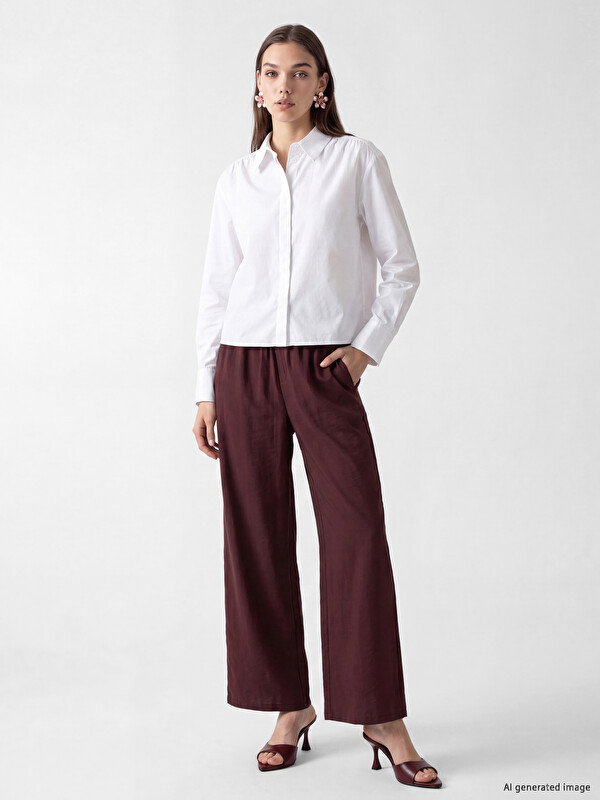 LCW Modest Beli Lastikli Modal Karışımlı Kadın Pantolon