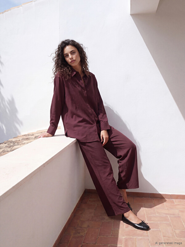 LCW Modest Beli Lastikli Modal Karışımlı Kadın Pantolon