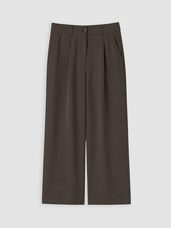 LCW Modest Regular Fit Modal Karışımlı Kadın Pileli Pantolon