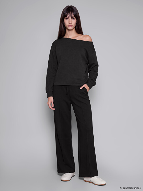 XSIDE Kayık Yaka Soft Touch Kadın Sweatshirt