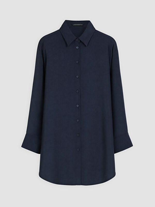 LCW Modest Modal Karışımlı Oversize Kadın Gömlek Tunik