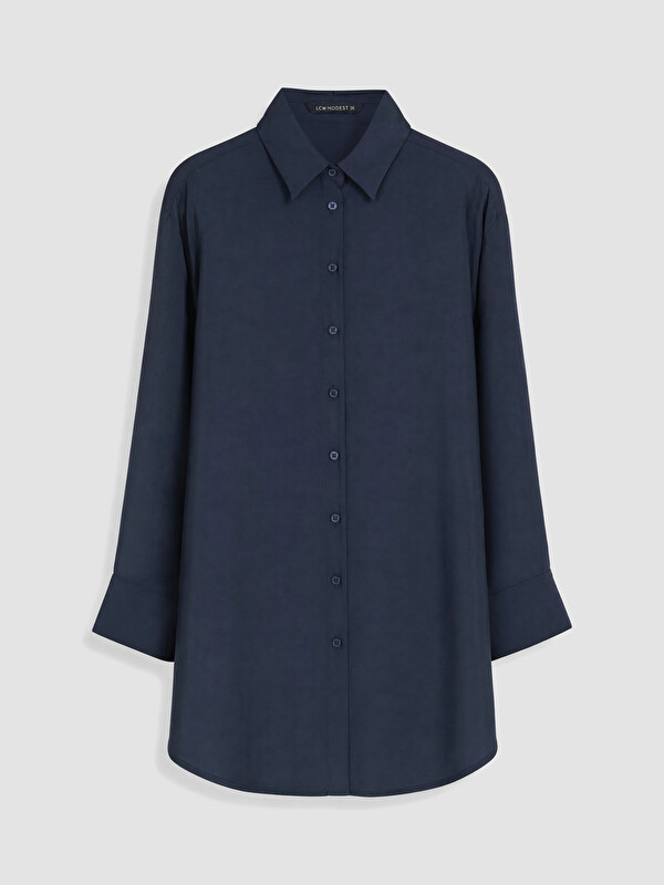 LCW Modest Modal Karışımlı Oversize Kadın Gömlek Tunik