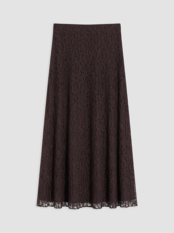 LCW Modest Beli Lastikli Dantelli Kalem Etek