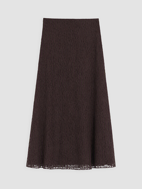 LCW Modest Elastic Waist Lace Pencil Skirt