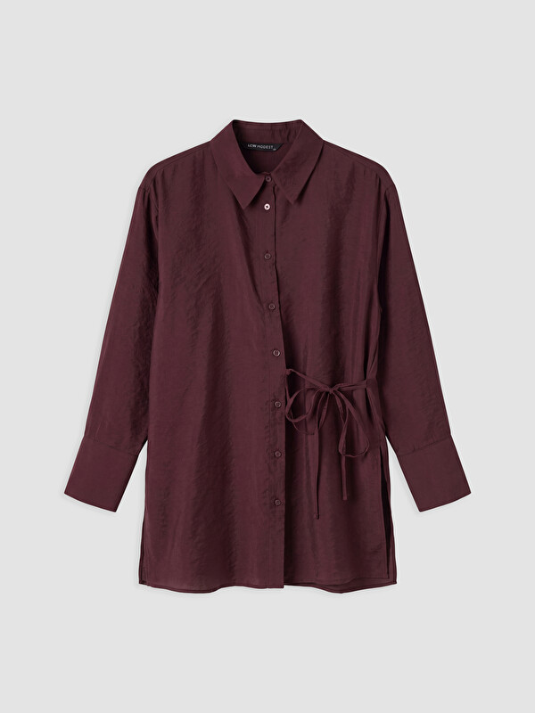 LCW Modest Modal Karışımlı Bağlamalı Kadın Gömlek Tunik