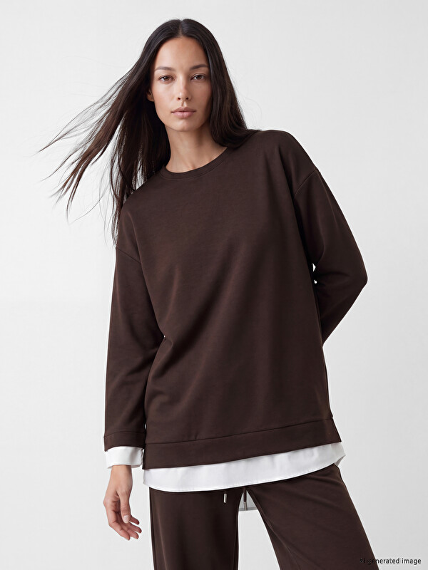 LCW EVERYDAY Oversize Soft Touch Kadın Sweatshirt