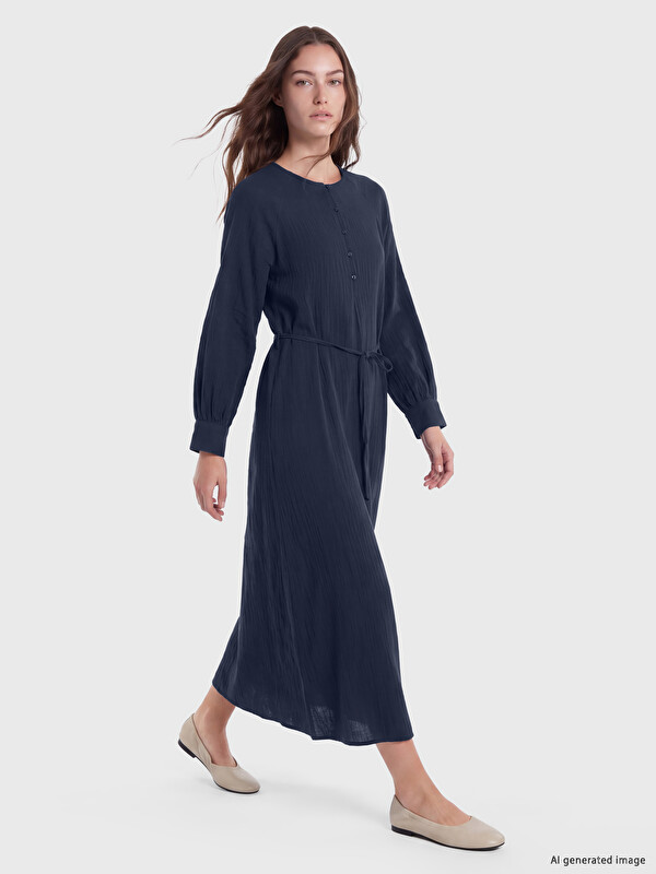LCW Modest Muslin haljina sa okruglim izrezom