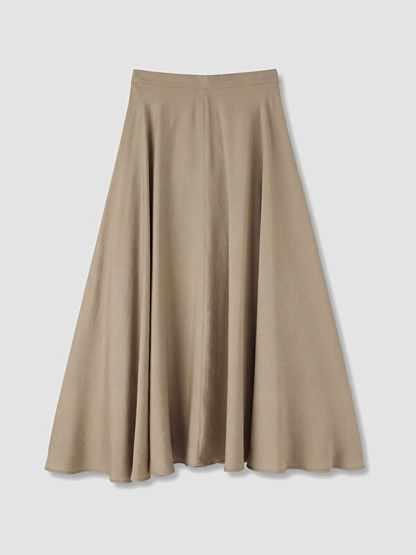 LCW Modest Beli Fermuarlı Kloş Etek